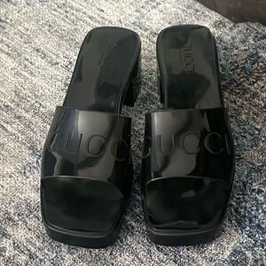 GUCCI Rubber Heel Slides